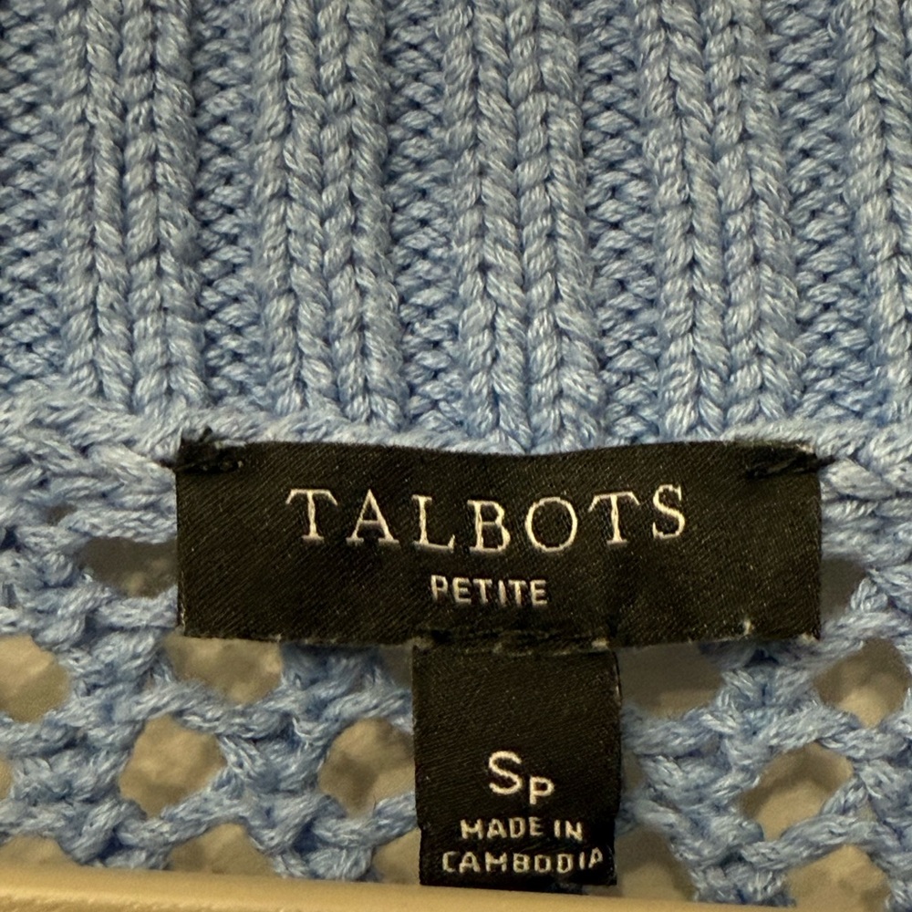 Talbots Open Weave V-Neck Sweater - Picture 8 of 8